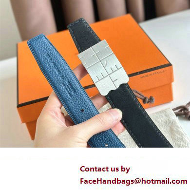 Hermes Typo belt buckle  &  Reversible leather strap 32 mm 03 2023